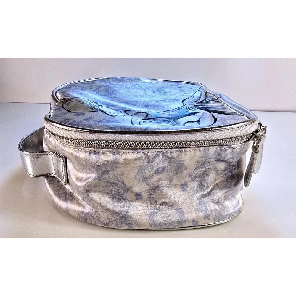 Disney Cinderella Makeup Bag London Soho New York Silver Blue Cosmetic‎ Case